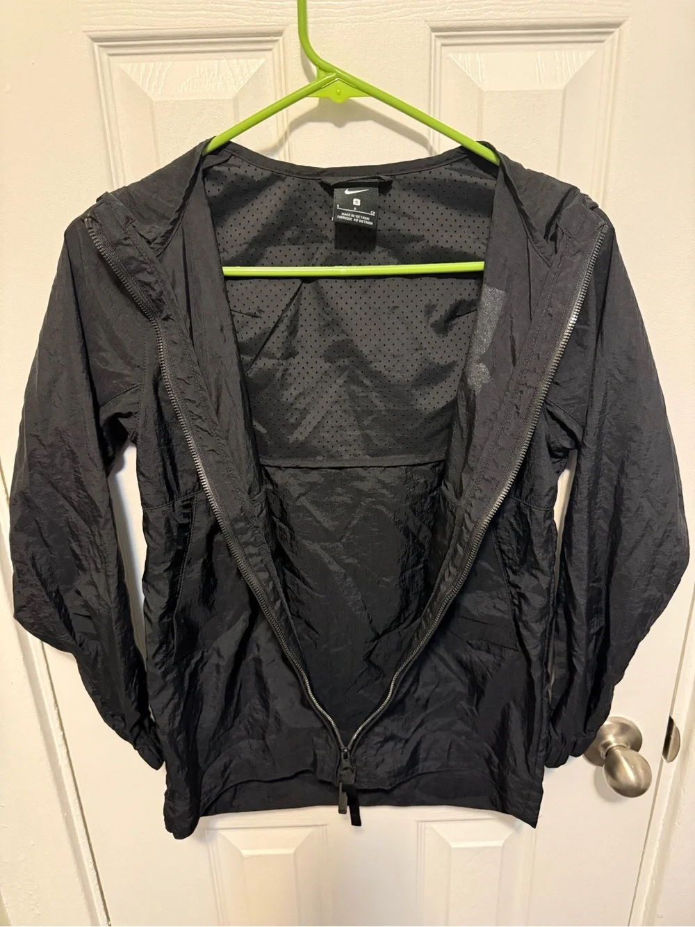 Youth S Nike Academy 19 PSA SDFC Soccer Hooded Rain Jacket Black